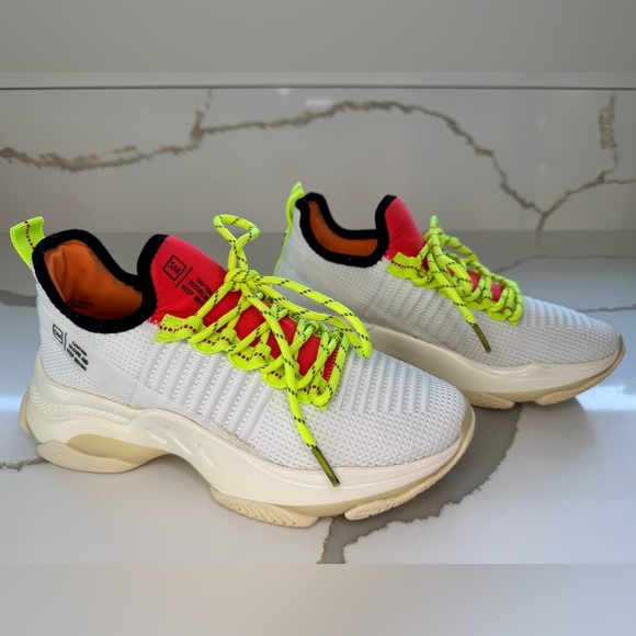 Steve Madden Mac White Multi Sneakers - Sz 7 - Picture 5 of 12
